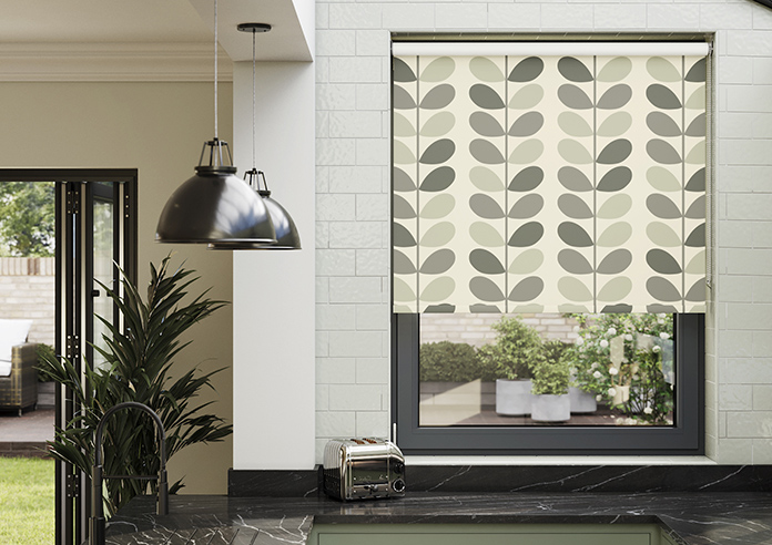 Orla Kiely Multi Stem, Warm Grey - Twist&Fit Roller Blind - Image 3